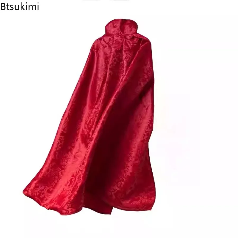 Cape Children's Hooded Performance Costume Dress Up Carnival Party Halloween Red Black White Cloak Women Men Cosplay Costume view 4