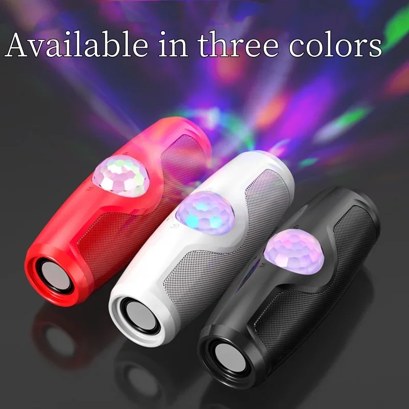 Outdoor Speaker With Rotating Colored Ball Light Neon Color K8 Bluetooth Speaker Effect Shocking Ultra-High Sound Quality AUX FM