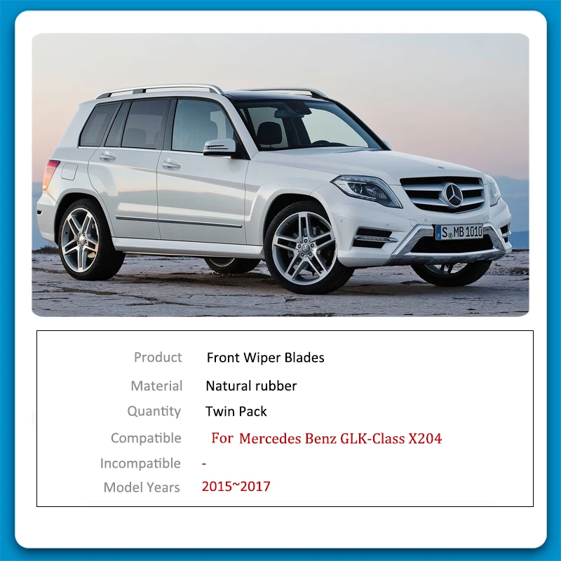 For Mercedes Benz GLK Class X204 220 350 320 300 CDI 4Matic 2015 2016 2017 Front Rear Wiper Blades Windshield Car Accessories