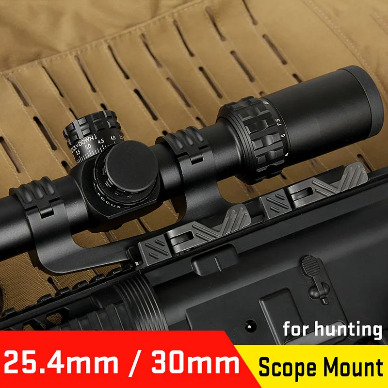 NewHunting Riflescope Airsoft Tactical QD 30-35MM Double Rifle Sight Scope Mount For AR15 Laser Metal Flashlight Adjustment Clip