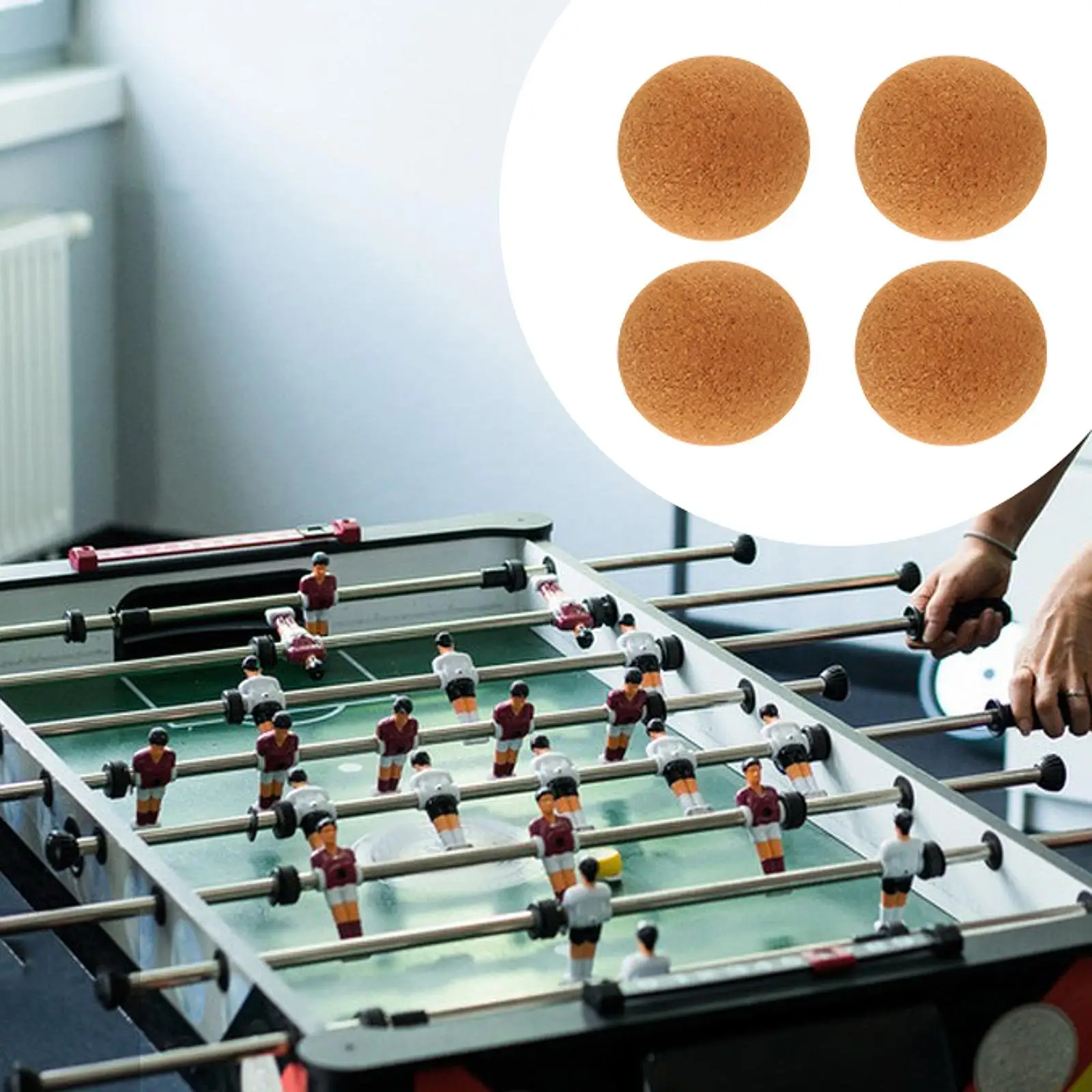 4x bolas de futebol de mesa bolas de mesa de pebolim para escritório de sala de recreação esportiva