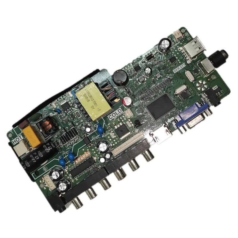 Carte TV de conduite LCD LED, interface HD, télécommande gratuite AV, bon test, SKR.671, 3 en 1
