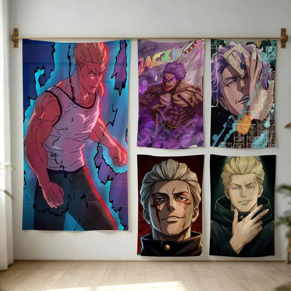 Kinji Hakari Jujutsu Flag Digital Printing Banner for Garage Wall Out Door Decoration