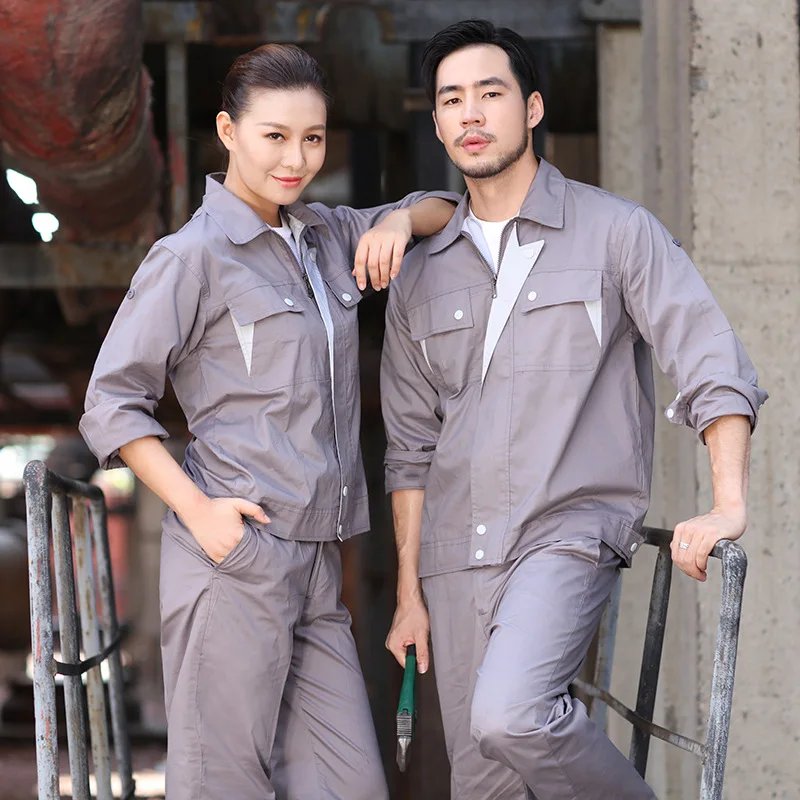 All Cotton Work Clothes Set Wear-Resistant And Breathable Engineering Factory Uniform Men's And Women's Pure Cotton Work Clothes