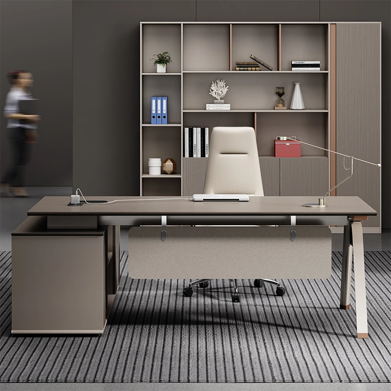 

For Reading Designer Boss Desk Simple Modern Storage Wooden Drawers Desks Filing Cabinets Executive Meuble Office Furniture