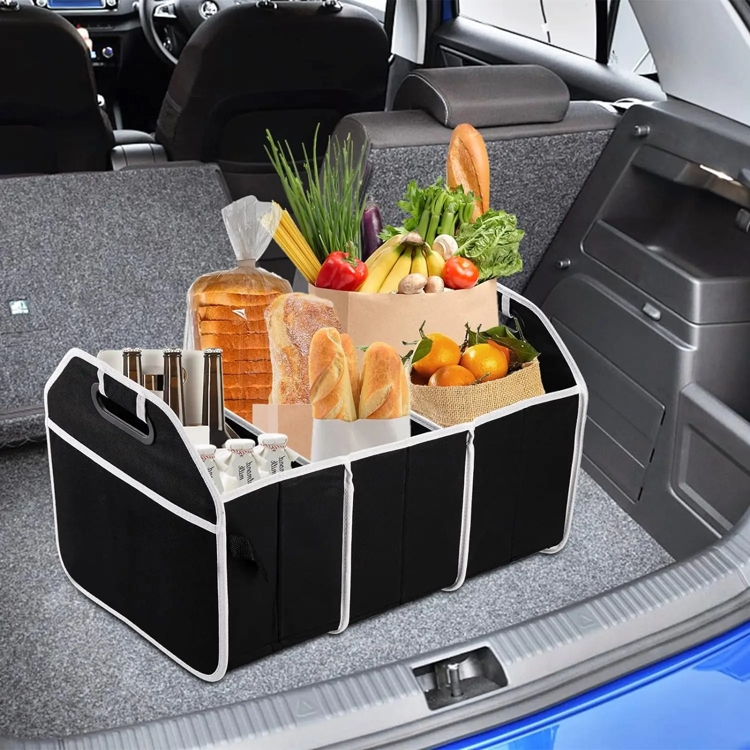 Portable Foldable Car Trunk Organizer pocket Storage Box Car Trunk Cargo Storage Bag Auto Interior Stowing Tidying Container Bag