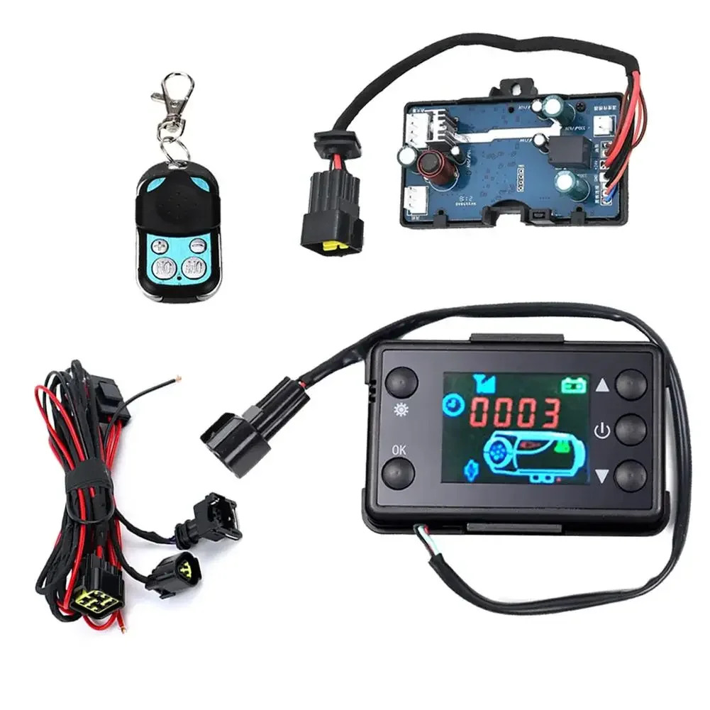 12V 24V 2kw/5kw (kVA) Diesels Air Heater LCD Monitor Switch, Control Board With Remote Control Versatile Control Options Parts