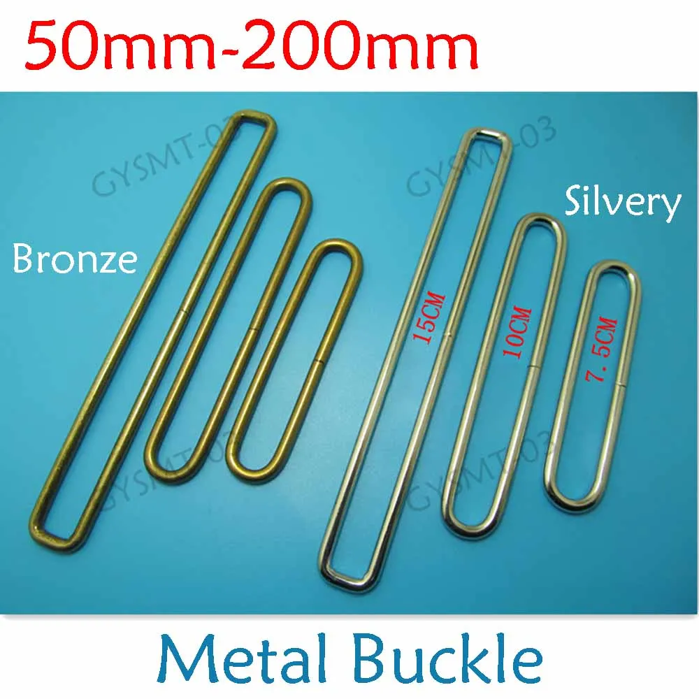 

1-100Pcs Metal Wire Oval Rectangle Ring Belt Bag Loops Buckle For Webbing 50mm 75mm 100mm 150mm 200mm