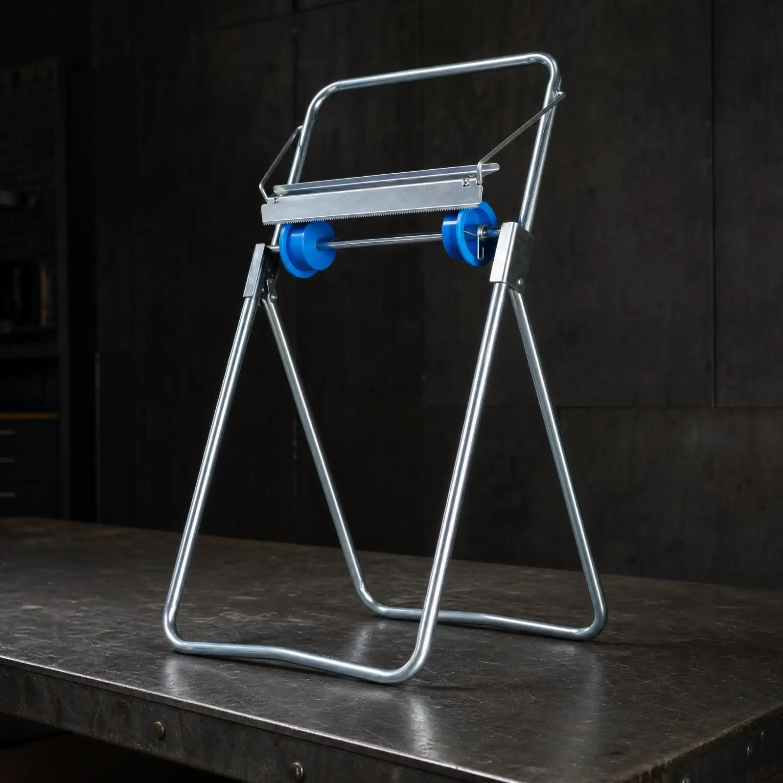 Open-Frame Jumbo Roll Paper Holder Stable for Printing Facilities, Shipbuilding