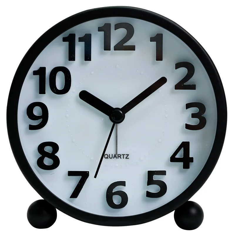 Vintage Retro Analog Alarm Clock Battery Operated Quartz Movement Metal Case Alarm Clock For Bedroom Bedside Desk Clock