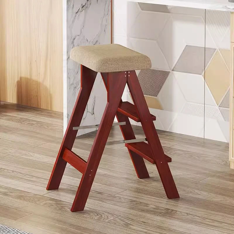 Small Anti-skid Ladder Kitchen Stairs Home Sedie Herringbone Mini Scissor Steps Auxiliary Attic Folding Tabouret Simple LT