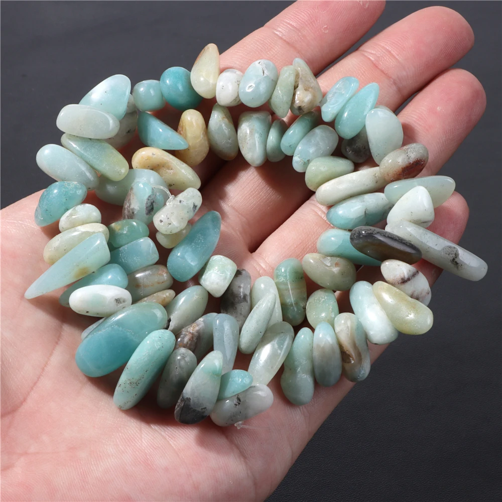 Natural Amazonite Stone Bead Blue Blue Semi-precious Loose Spacer Beads Charm For Jewelry Making DIY Bracelet Necklace Accessory