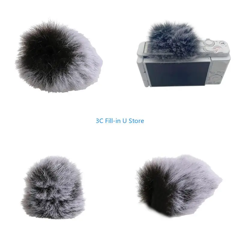 G8TA Faux Furry Windscreen สำหรับ ZV1 ZV1F ZVE10 MIC ฝาครอบได้รับเสียงที่ชัดเจนและมีคุณภาพ