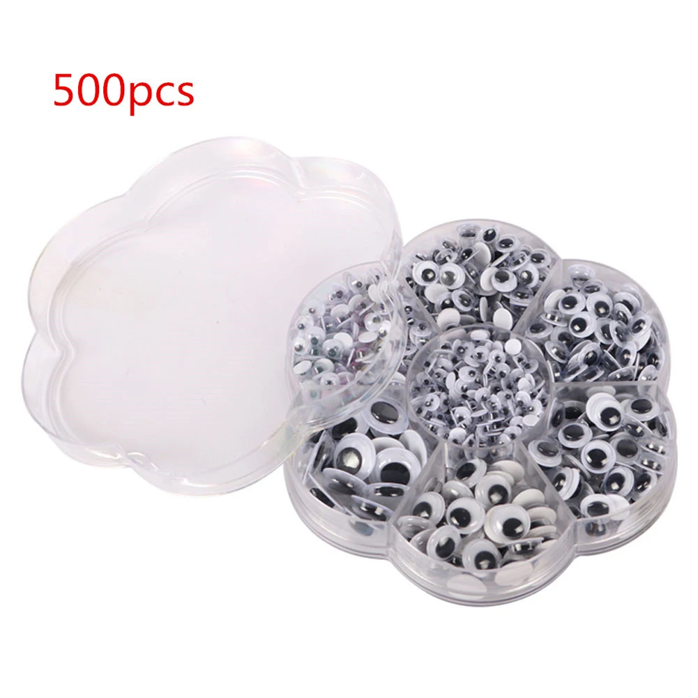 

500pcs Handmade Materials Diy Toy Accessories Black And White Activity Toy Eyes Plum Boxed