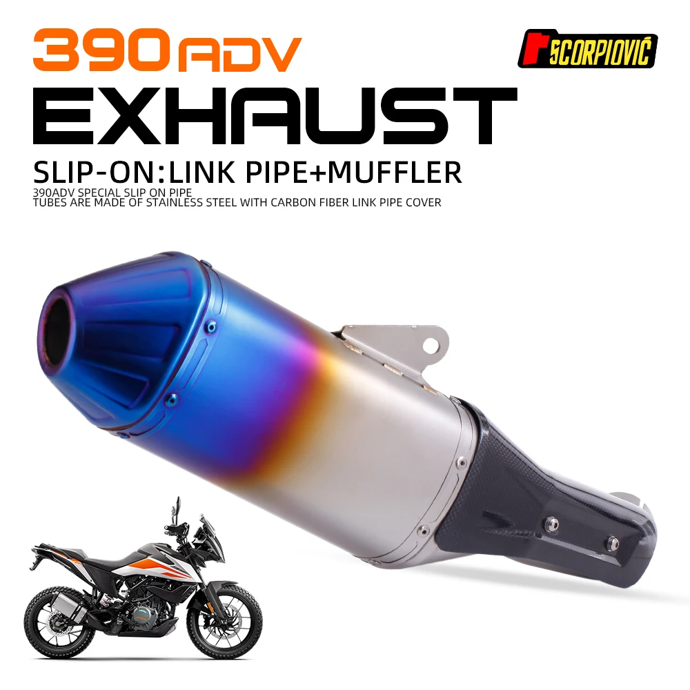 

For DUKE 250 390 RC390 250 390 Adventure ADV 2020 2021 2022 2023 Motorcycle Exhaust Mid Link Pipe Connect 51Mm Muffler