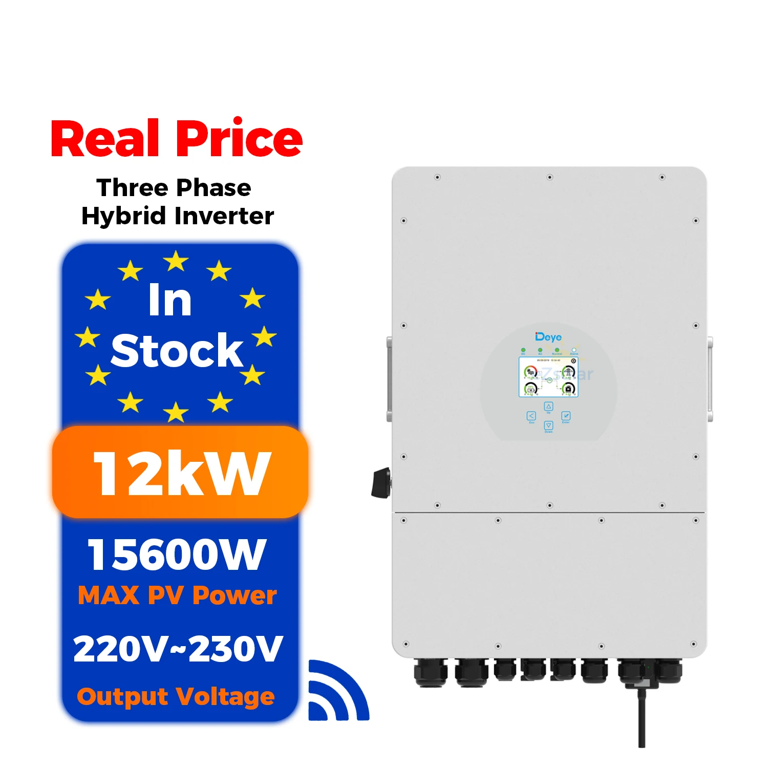 EU Entrepôt Deye SUN-12K-SG04LP3-EU 3 Phase Hybride Solaire Onduleur 12KW 10KW 8KW Wechselrichter système d'énergie solaire pour la maison