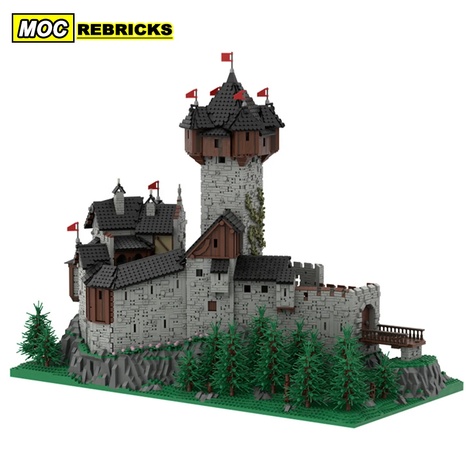 

Street View Architecture Series Medieval Castle MOC-65340 Building Block DIY Model Collection Experts Education Brick Toys Gifts