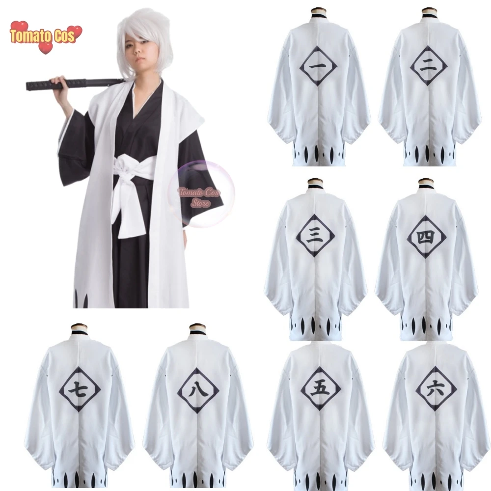 

Gotei 13 COSPLAY Haori Soi Fon Косплей Костюм от 1 до 13-го отделения Капитан Айзен Сосуке Халат Ичимару Джин Плащ