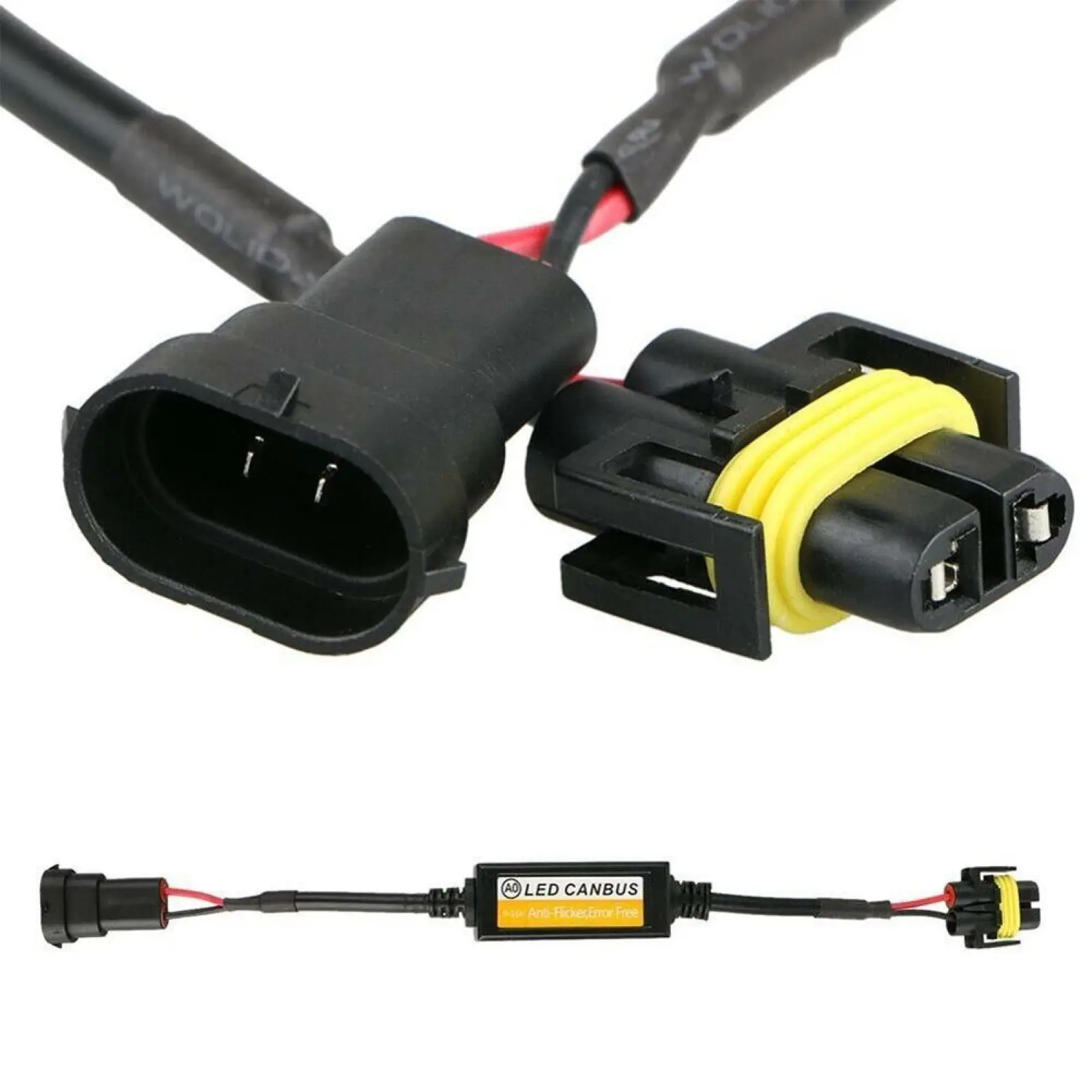 Imagem -04 - Decodificador Canbus sem Erro para Farol de Carro Led Kits de Lâmpadas Resistor Anti-flicker Adaptador h8 h9 H11 Pcs por Conjunto