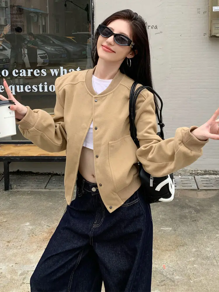 

Женские зимние куртки Y2K, женская уличная одежда с карманами и капюшоном, женская верхняя одежда, пальто, укороченное пальто на молнии, серое, бежевое, короткое кожаное отложное пальто