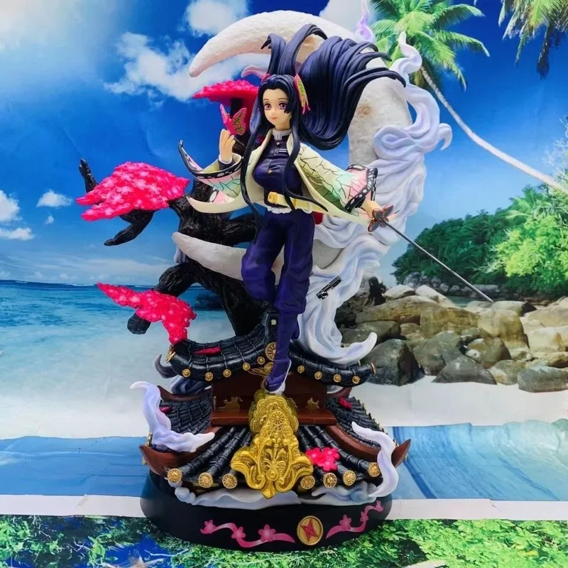 Statue de dessin animé Demon Slayer Kocho Shinobu, 39cm, lumineuse, en Stock, décoration de bureau, cadeau, nouveau ​ ​