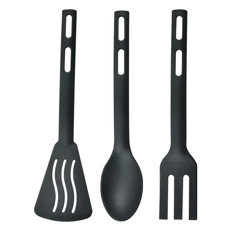 Utensils Set Serving Cooking Kitchen Cutlery Spoons Silicone Kit Spatula Tableware Portable Camping Plastic Slotted Flatware