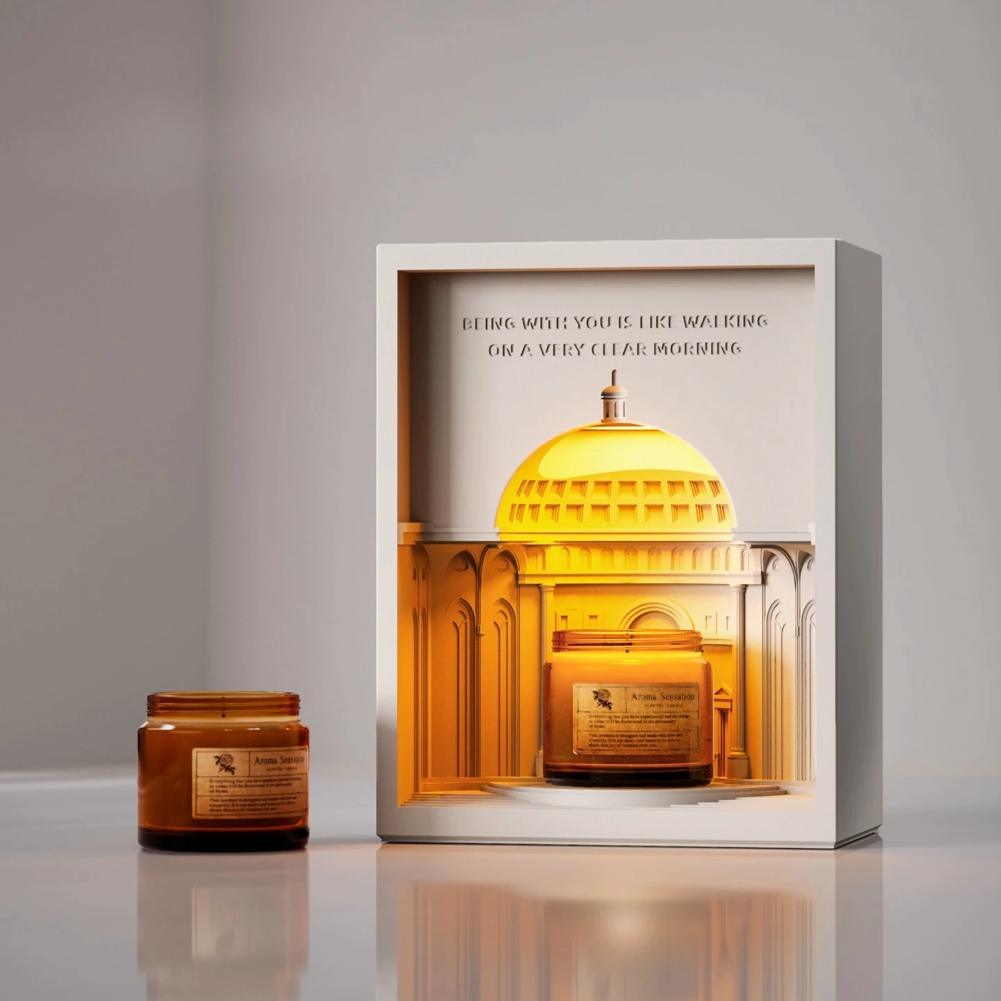 Original Pantheon Cement Building Fireless Scented Candles Melting Wax Lights Melting Candle Lights Newlywed Girls Gifts