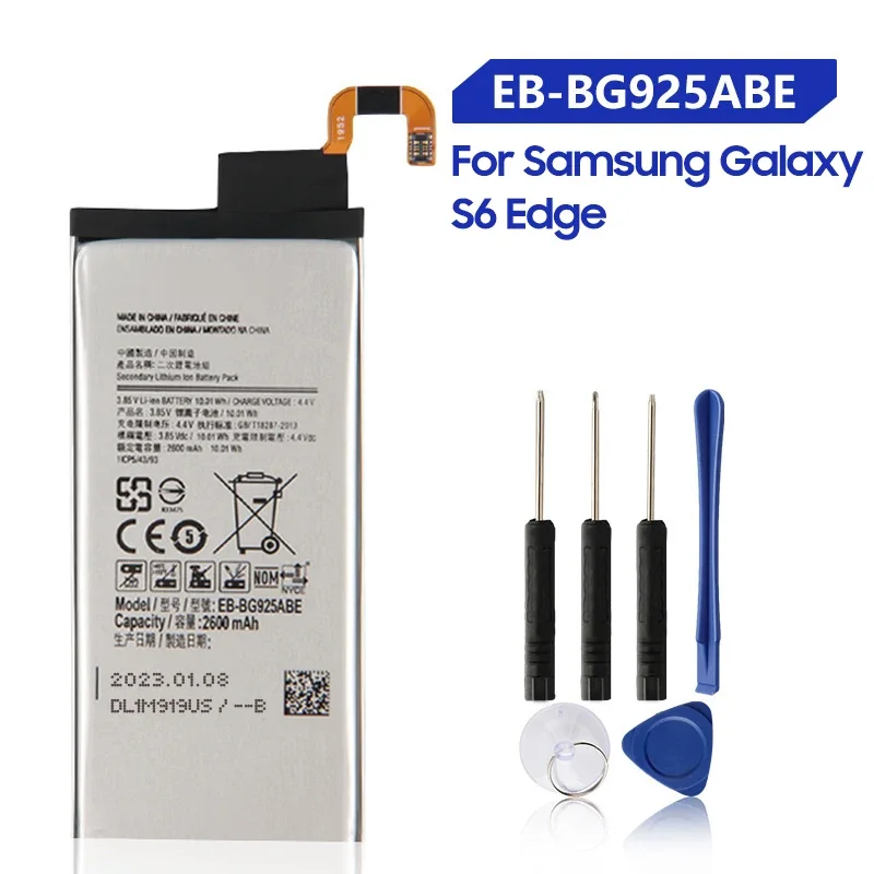 Replacement Battery For Samsung Galaxy S6 Edge G9250 G925K G925S G925FQ G925F G925L S6Edge G925V G925A EB-BG925ABA 2600mAh