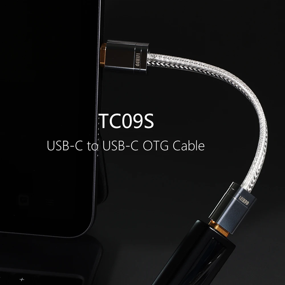 DD ddHiFi TC09S MFi09S Type-C Lightning to Type C OTG Audio Cable Silver Wire Oxygen-Free Copper Wires For FIIO Shanling USB DAC