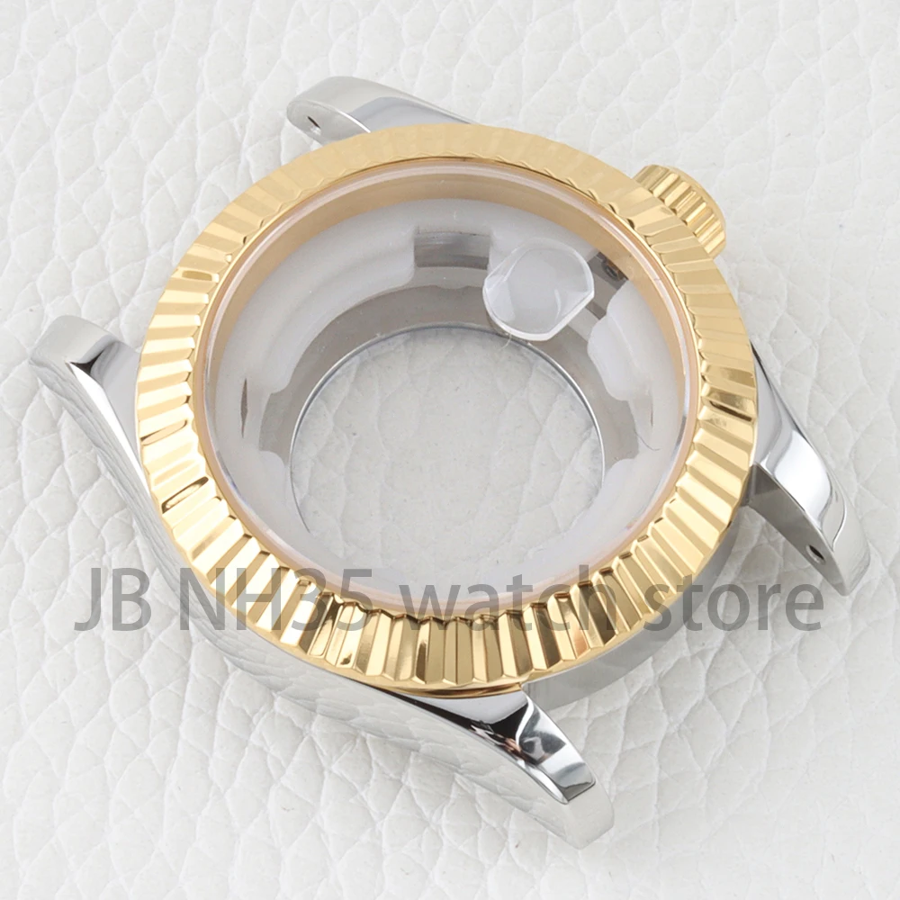 

33mm Lady's Watch Cases Sapphire glass Waterproof for DATEJUST nh05/nh06 Movement 25mm Dial 316L Stainless Steel Watch Parts
