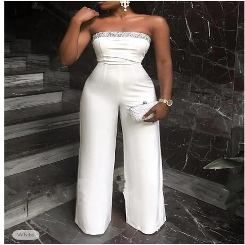 

Jumpsuits Evening Gown Elegant Dress Wedding Guest Prom Floor Length Sleeveless Strapless Stretch Fabric Pants Sets 2024