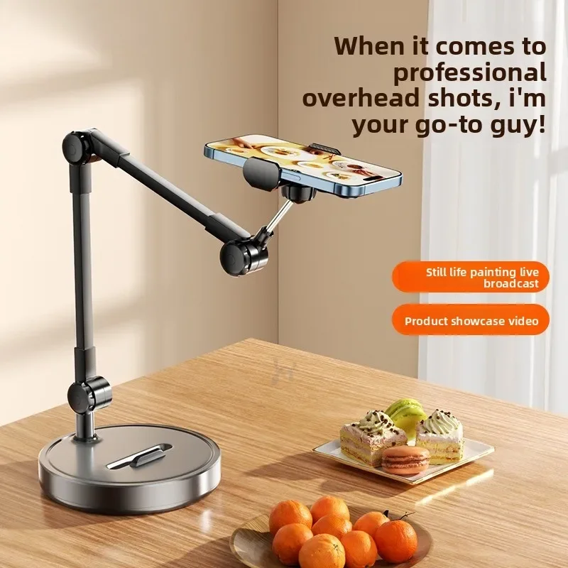 Professional Overhead Shooting Mobile Phone Holder Desktop Live Broadcast Tripod Shooting Food Recording Video
