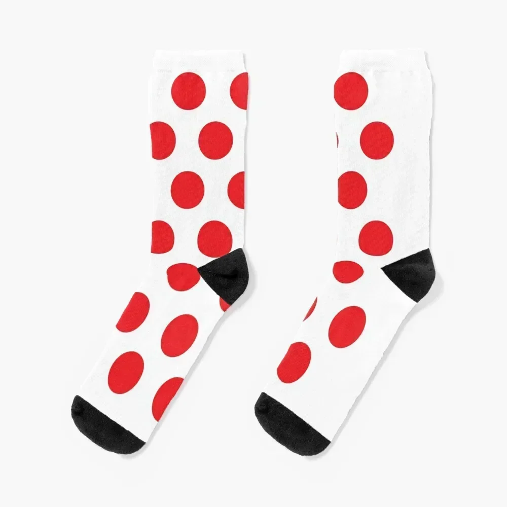 Polka Dot (KOM Jersey) Socks Antiskid soccer Sports hiking cycling Socks Ladies Men's