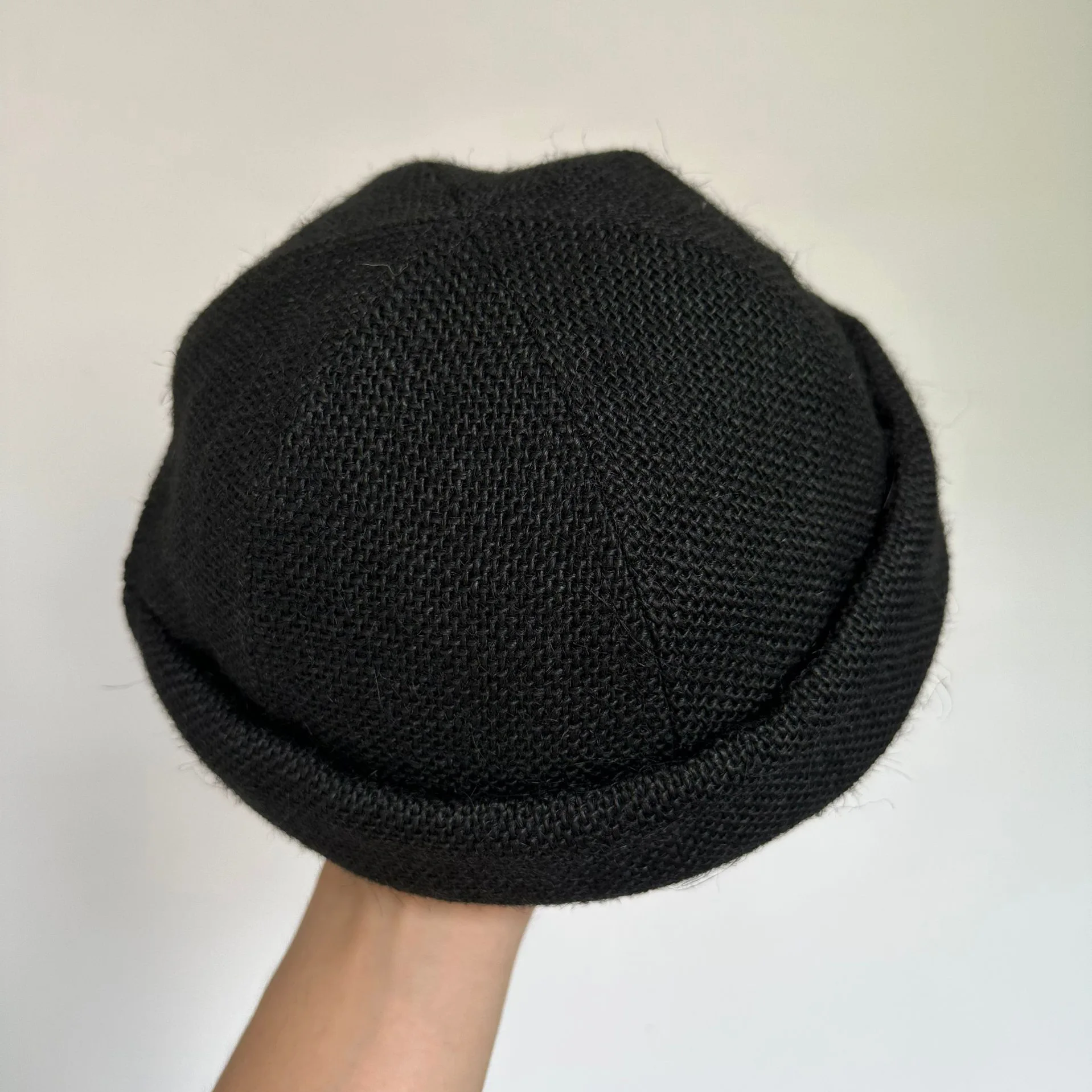 Unisex Street Hip-Hop Breathable Skullcap - Velcro Adjustable Cotton Linen Landlord Hat One-Size-Fits-All Brimless Cap view 5