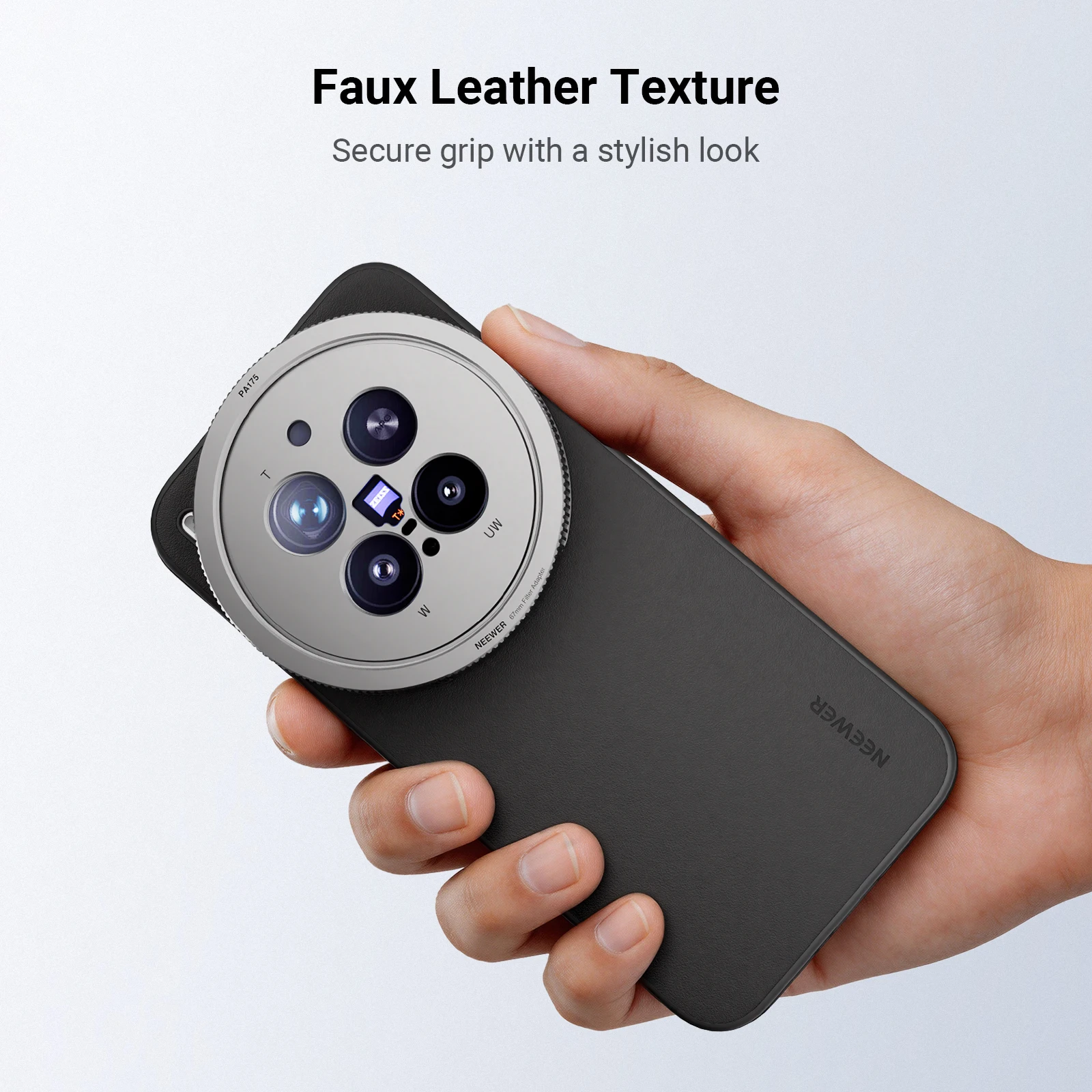 NEEWER Handyhülle für Vivo X300 Pro, Schutzhülle aus TPU/PC mit 67-mm-Filteradapter und 17-mm-Objektivhalterungen – Detail 9