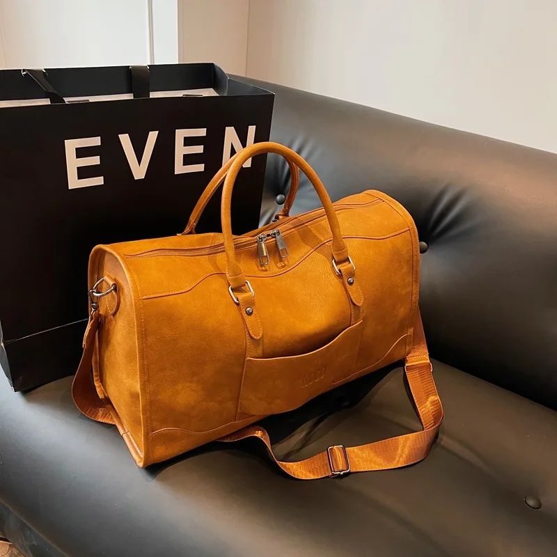 lightweight-pu-leather-handbag-for-short-trips-airport-carry-on-bag-men's-large-capacity-luggage-additional-sports-bag