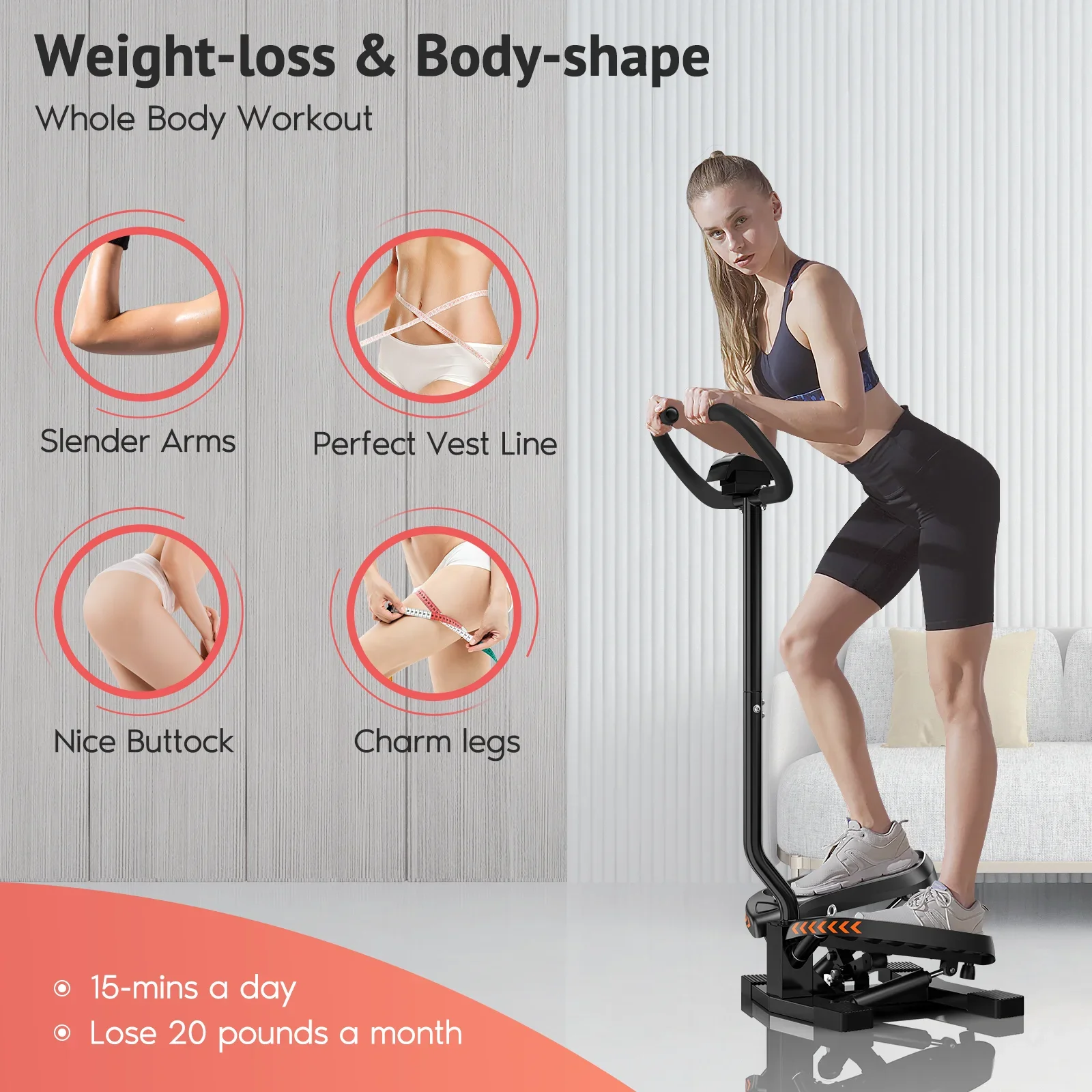 2026 Big Discount Aerobic Stepper Gym Equipment Quality Stepper Fitness Popular Adjustable Aerobic Stepper