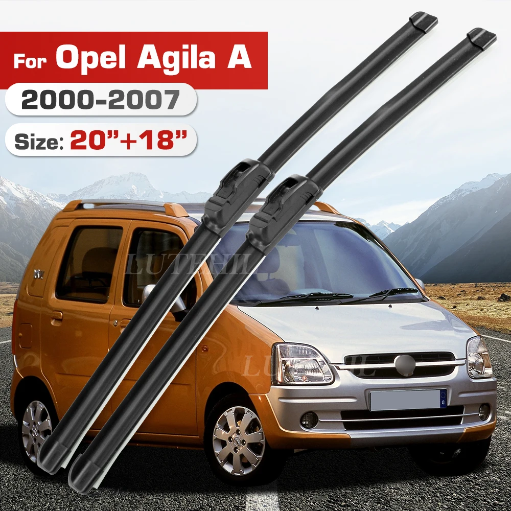 Wischer Für Opel Agila A 2000-2007 2001 2002 2003 2004 2005 2006 Front Klingen Windschutzscheibe Windschutz fenster Pinsel 20 "+ 18"