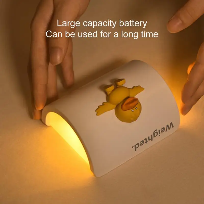 Light Up Duck 1200mAh Weighted Duck Night Lamps Duck Nightlight Bedside Table Lamp Kids Room Desk Lamp USB Charging For