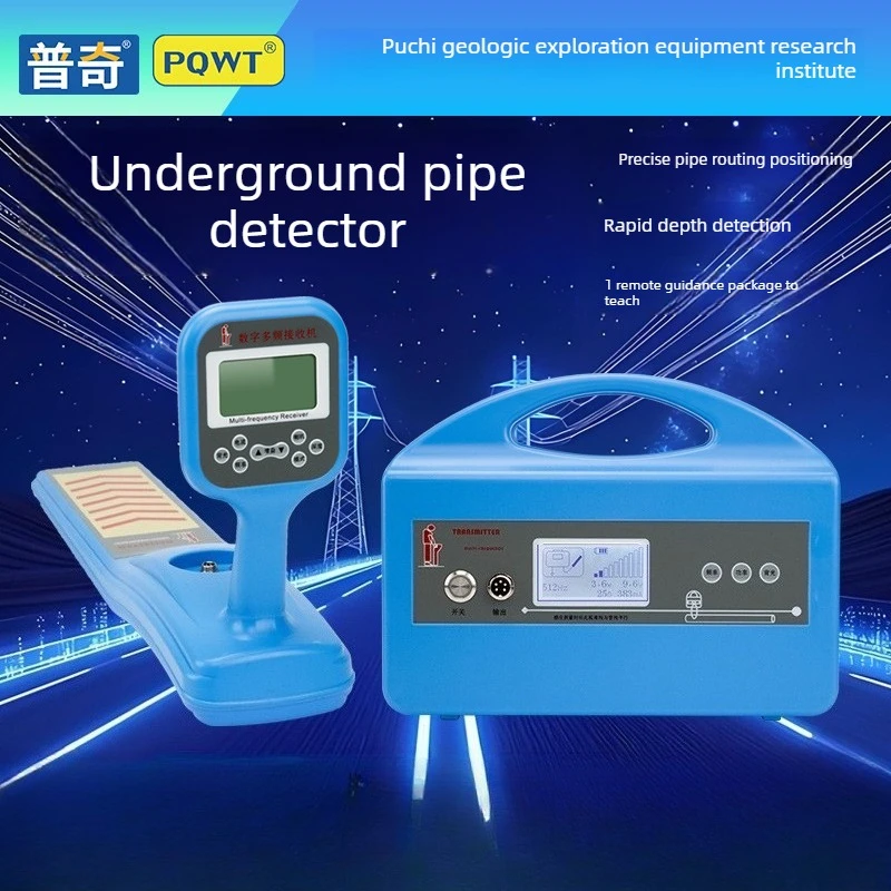 

PQWT-GX800 Детектор подземных трубопроводов, металлических труб и кабелей, прибор для обнаружения утечек в трубопроводах, определения местоположения неисправностей и отслеживания направления
