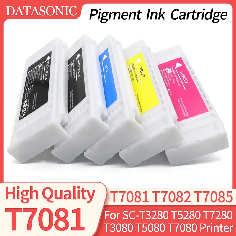 

700ML Pigment Ink Cartridge T7081 T7082 T7083 T7084 T7085 Compatible For EPSON SC T3280 T5280 T7280 T3080 T5080 T7080 Printer