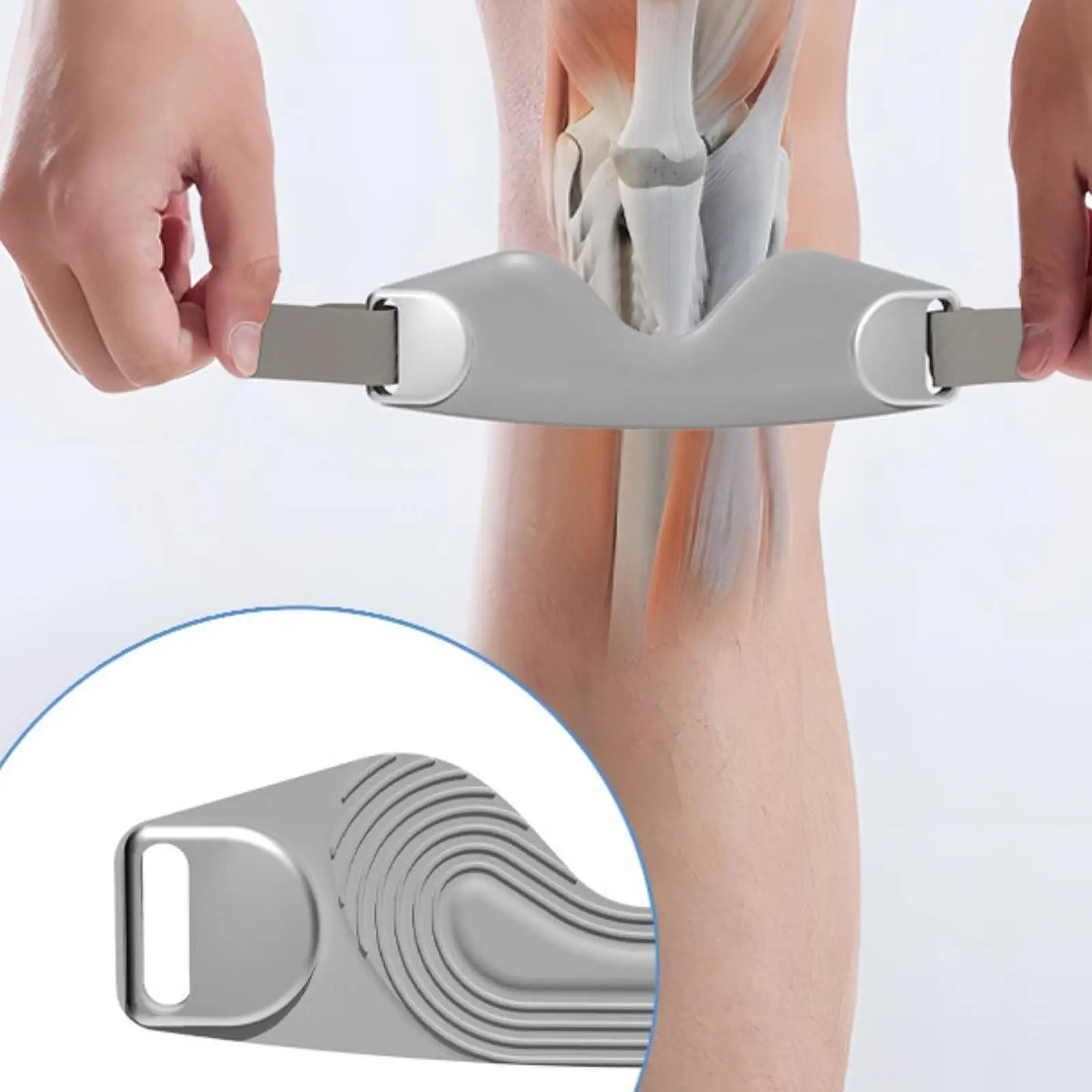 Patella Stabilizer Knee Straps Adjustable Shock Absorbing Knee Pads for Running Basketball Fitness