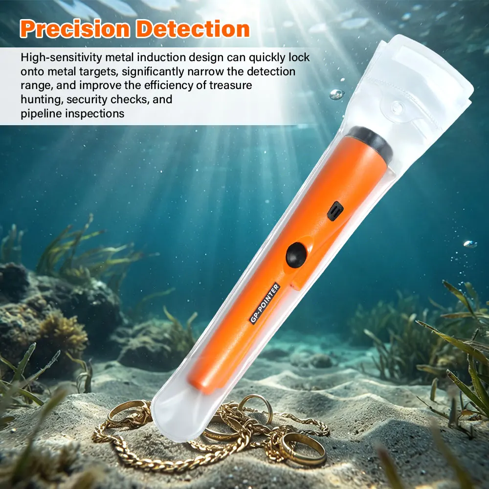Treasure Hunter Handheld Metal Detector Pinpointer Pointer Probe Anti-scratch Metal Pinpointing Waterproof 360 Degree Scan