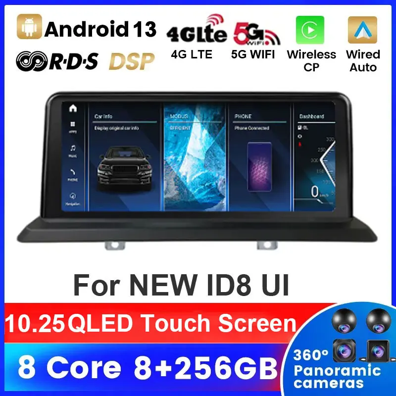 10.25 "Android 13 8 core IPS Car Stereo per BMW E81 E82 E87 E88 CCC CIC System schermo di navigazione GPS WIFI Multimedia Carplay