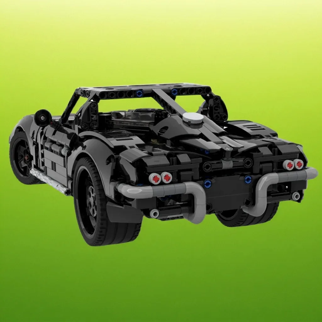 

1227PCS Chevroletes Corvettes Sting Ray 1963 MOC Classic Muscle Car Model Education Model Building diy Blocks Birthday Toys Gift