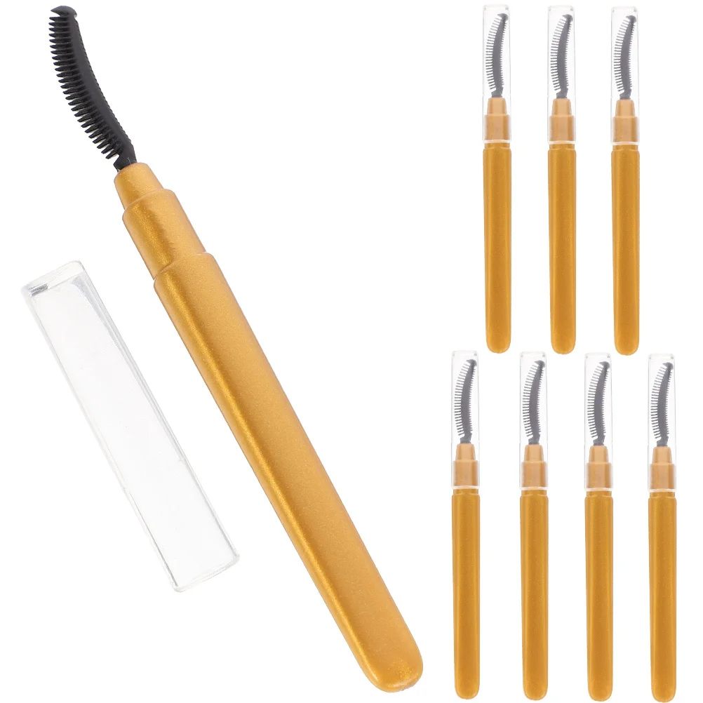 8Pcs Eyelash Brush Silicone Lash Combs Covered Portable Travel Mascara Applicator Tools Eyelashes Brush Eyelash Wand