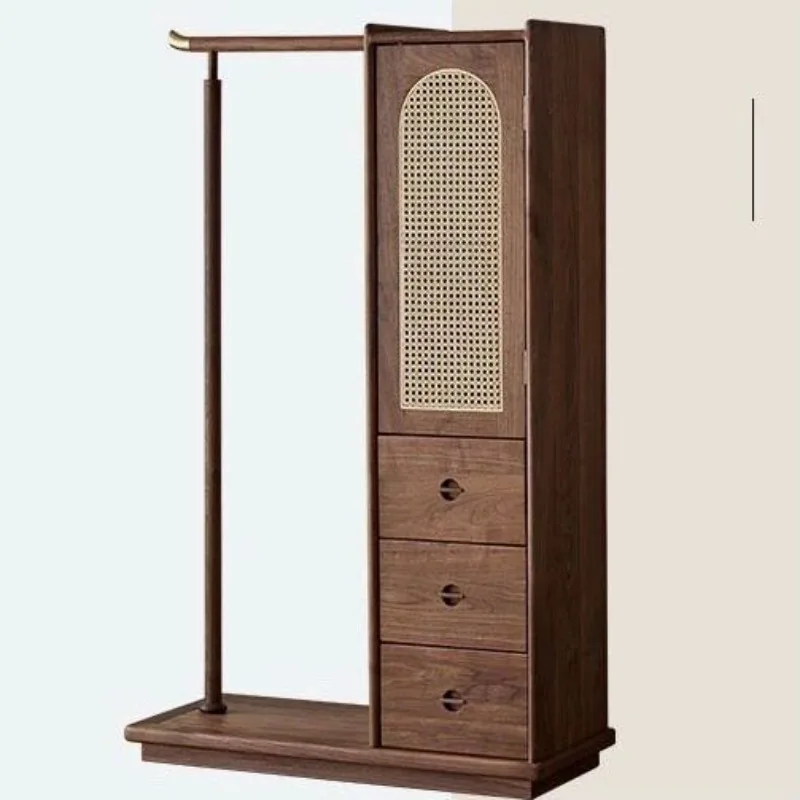 Coat rack cabinet, simple household floor-to-ceiling integrated hanger, modern storage drawer cabinet