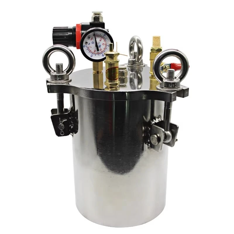 

Stainless Steel Pressure Barrel Glue Dispenser 2L 304 Pressure Tank Carbon Steel Pressure Barrel