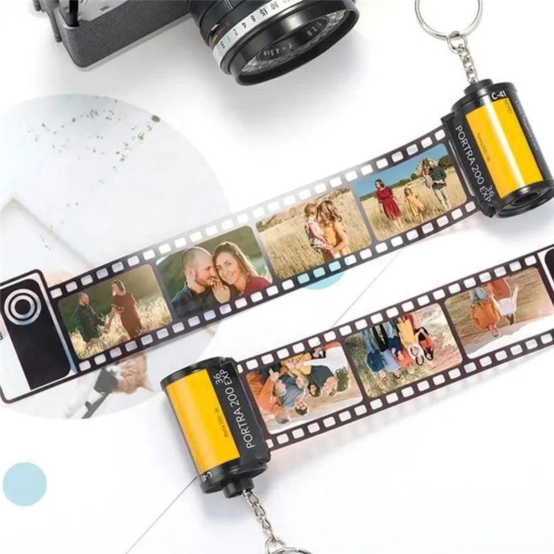 

【Rushed】Sublimation Blank Memory Film Roll Film Roll Key Chain Memory Film Roll Keychain