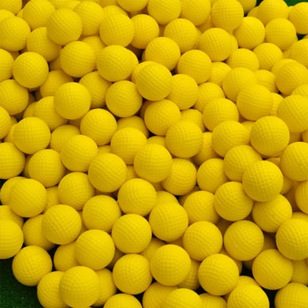 Hot Selling 6 Pcs PU Foam Golf Balls Yellow Sponge Elastic Indoor Outdoor Practice Training